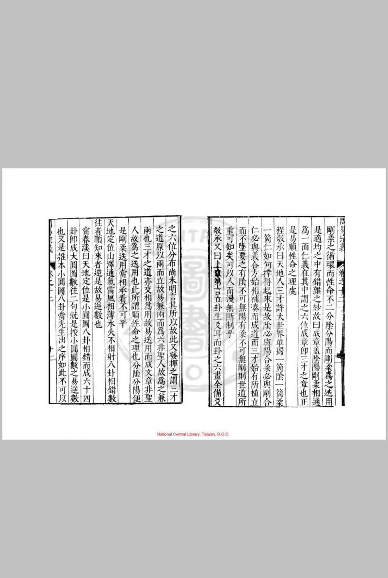 周易宗义 十二卷 程汝继 明万历己酉(三十七年, 1609)刊本