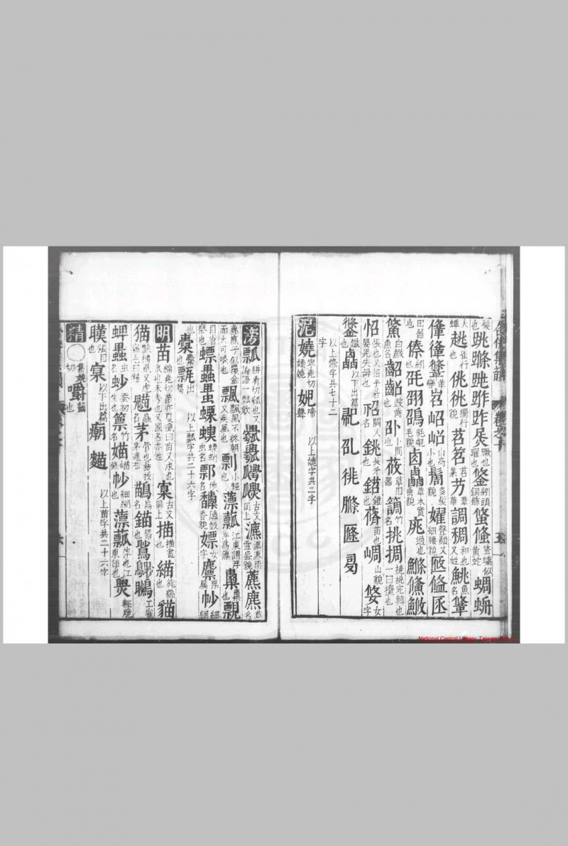 合併字学集韵 (明)徐孝撰 明万历丙午(三十四年)永城张元善校刊本