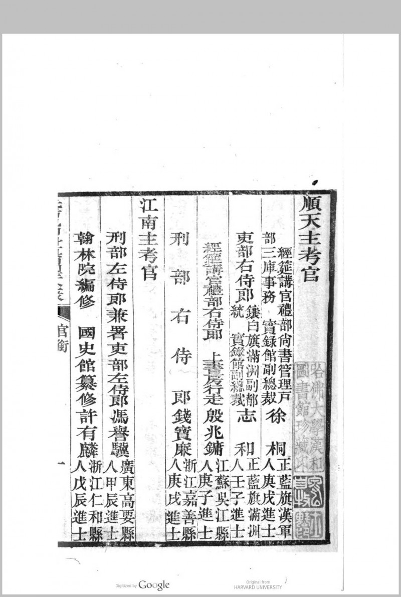 直省同年全录 光绪5年[1879]己卯科