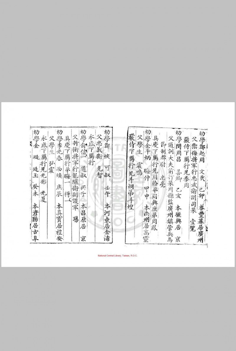 乙卯式年司马榜目 清咸丰五年(朝鲜哲宗六年, 1855)朝鲜芸阁活字本