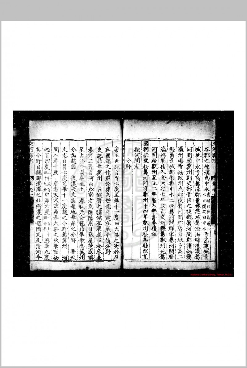 交河县志 (明)马中良等修 明万历十六年(1588)刊本