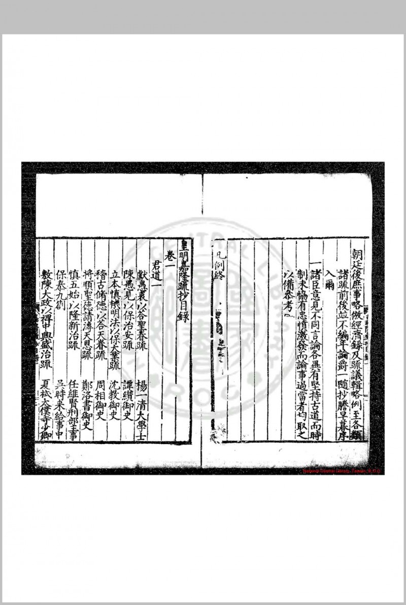 皇明嘉隆疏钞 (明)张卤编 明万历间(1573-1620)刊本