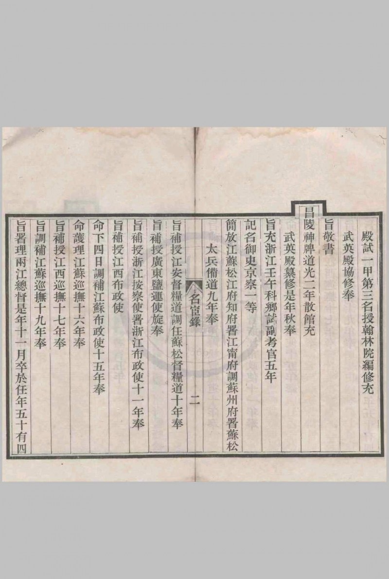 名宦乡贤录（清)佚名辑 刻本 清光绪十四年[1888]