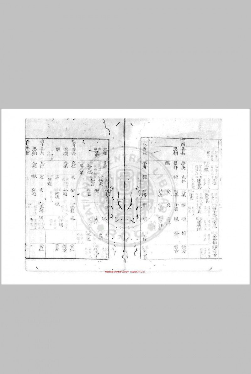 国朝殿阁部院大臣年表 (明)许重熙撰 明万历丁巳(四十四年, 1616)原刊天启间(1621-1627)增刊本