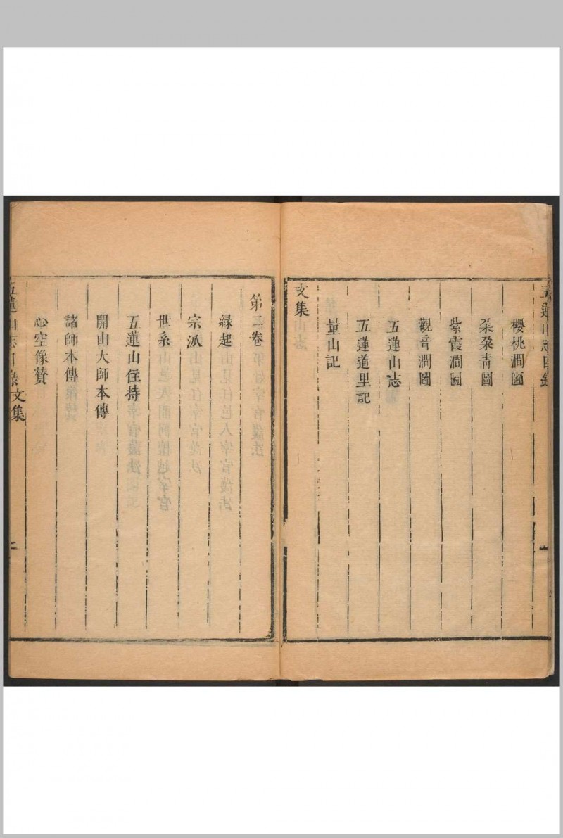 五莲山志 五卷 海霆编集. 清康熙辛酉[1681]修. 万松禅林, 乾隆22年增补