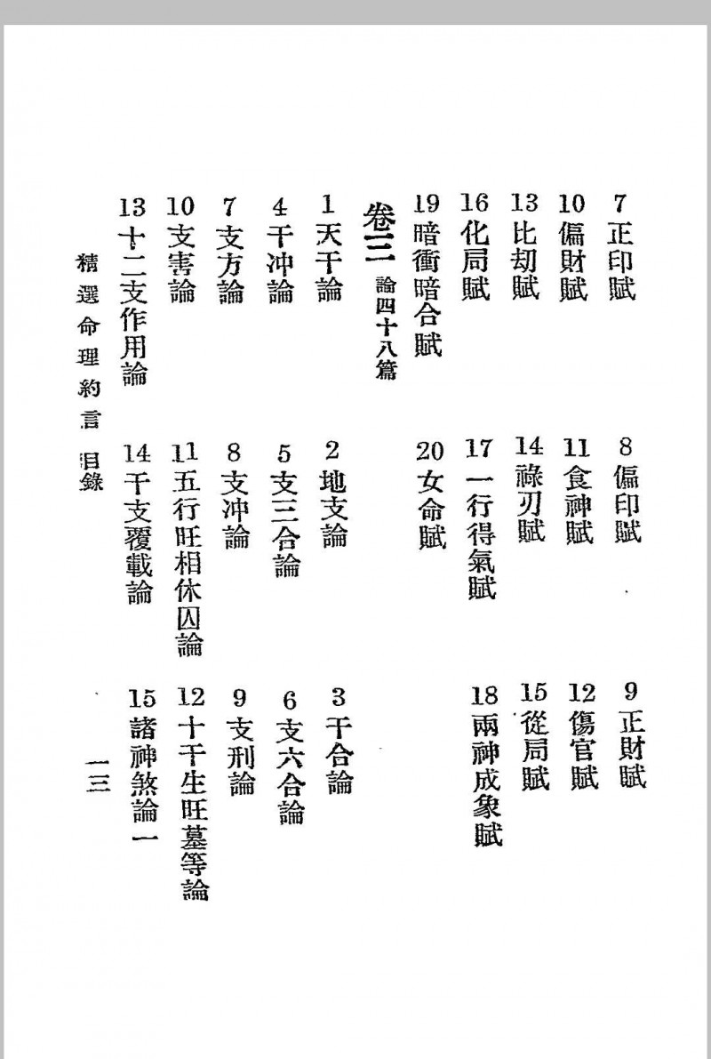 精选命理约言 (清)陈素庵原著 民国二十四年[1935]