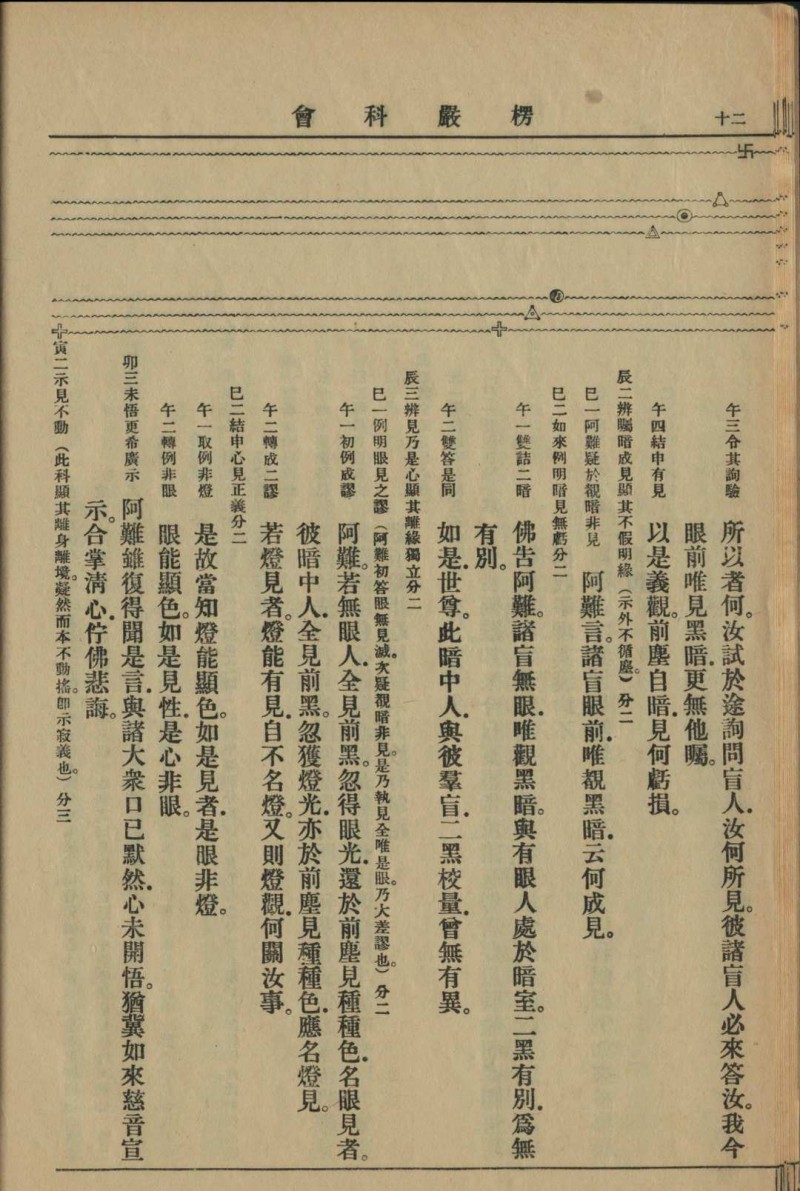 楞严正脉科会   般剌密谛译 弥伽释迦译语 房融笔受 张圆成疏摘科判