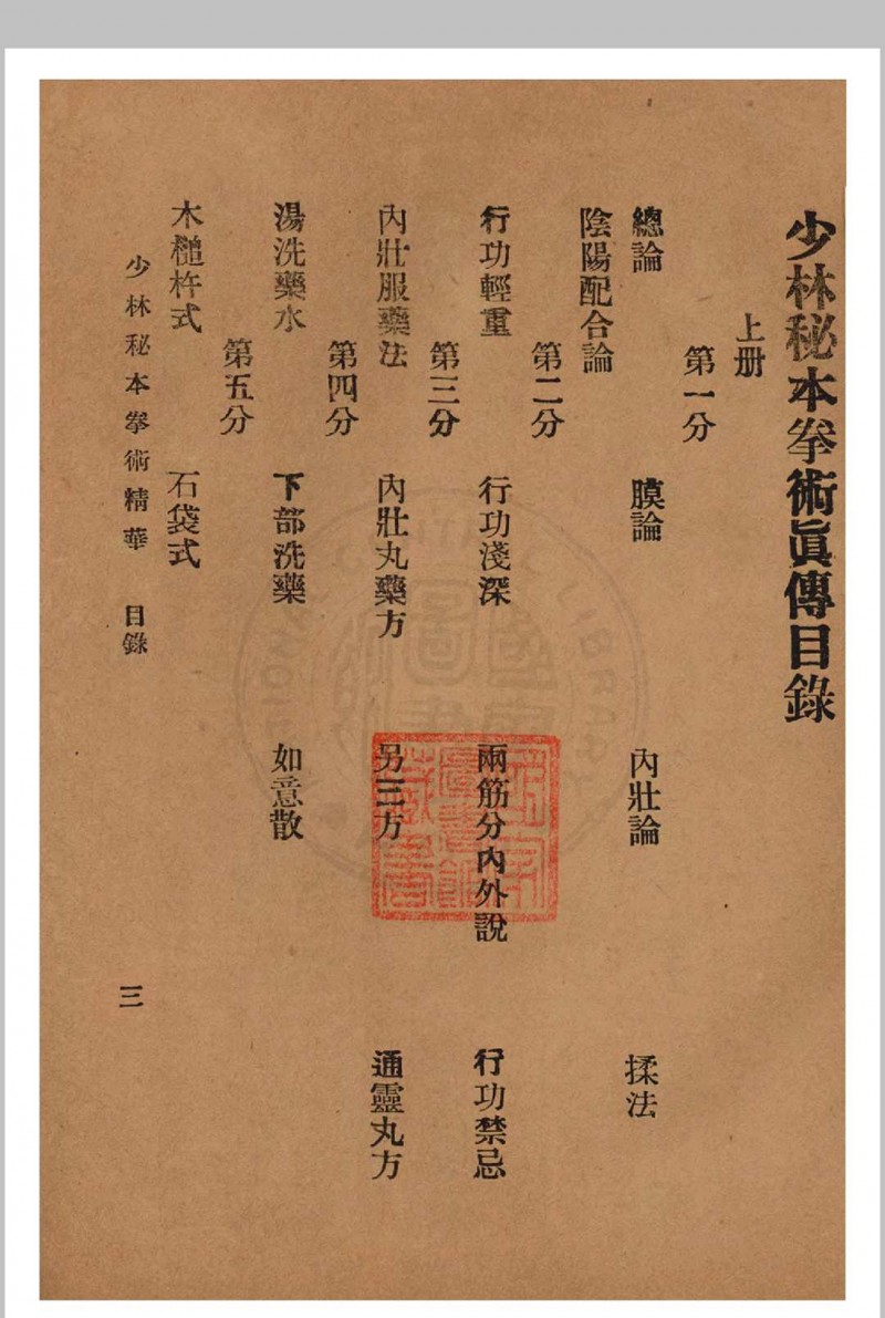 少林秘本拳术真传 西竺白花老祖著 1936年 国术研究社