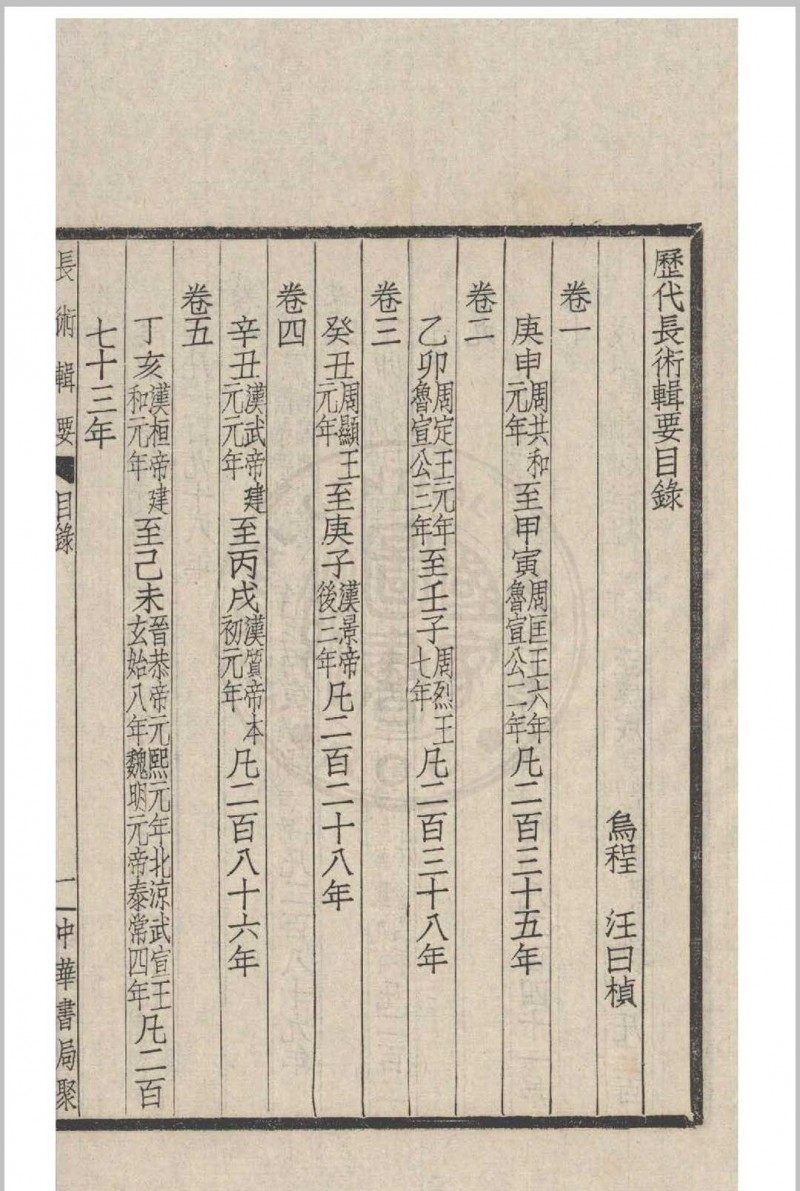 长术辑要 十卷  (清)汪曰桢撰 1936 中华书局