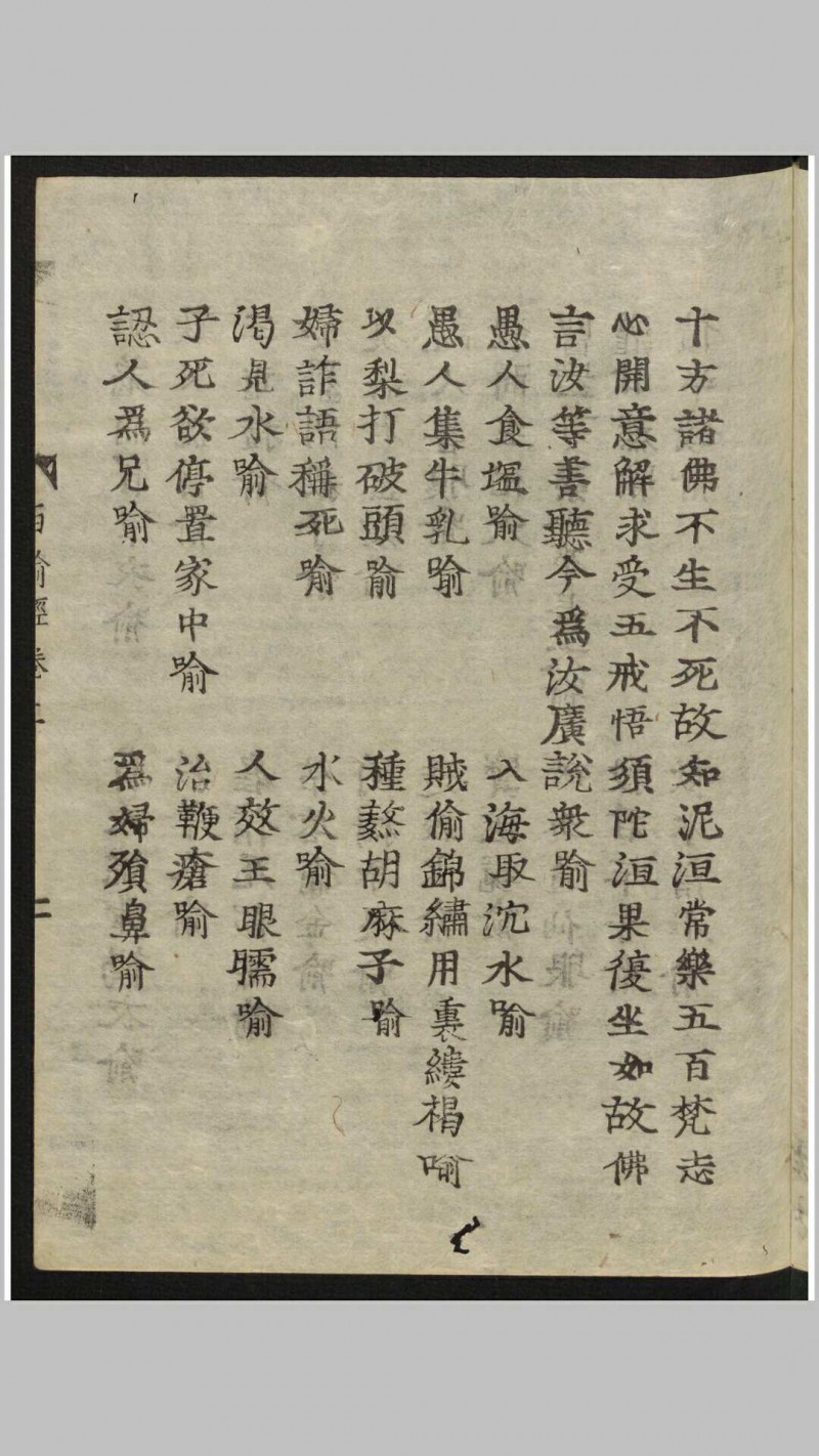 百喻经 2卷 , 1626