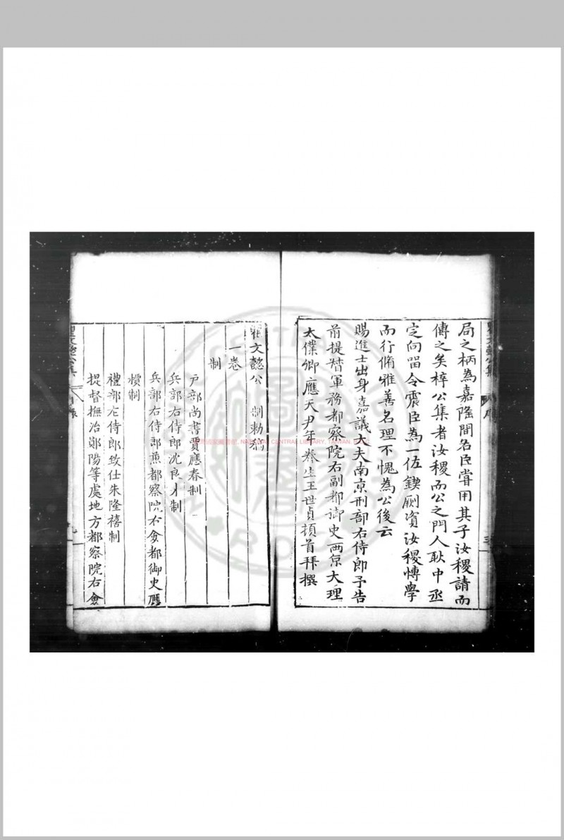 瞿文懿公集 (明)瞿景淳撰 明万历间(1573-1620)常熟瞿氏家刊本