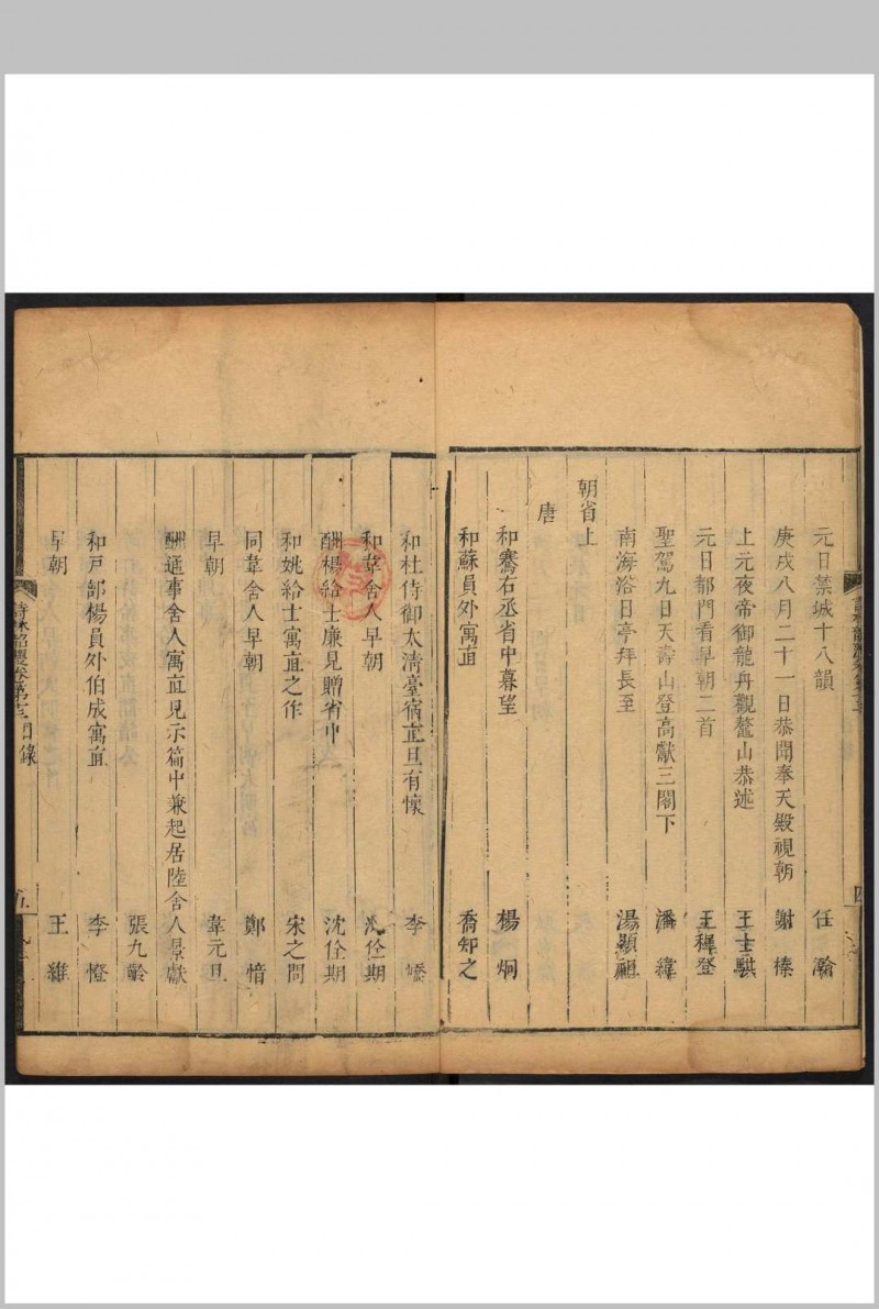 诗林韶濩 二十卷 顾嗣立类选.清康熙间 [i.e. between 1662 and 1722] 后刊本