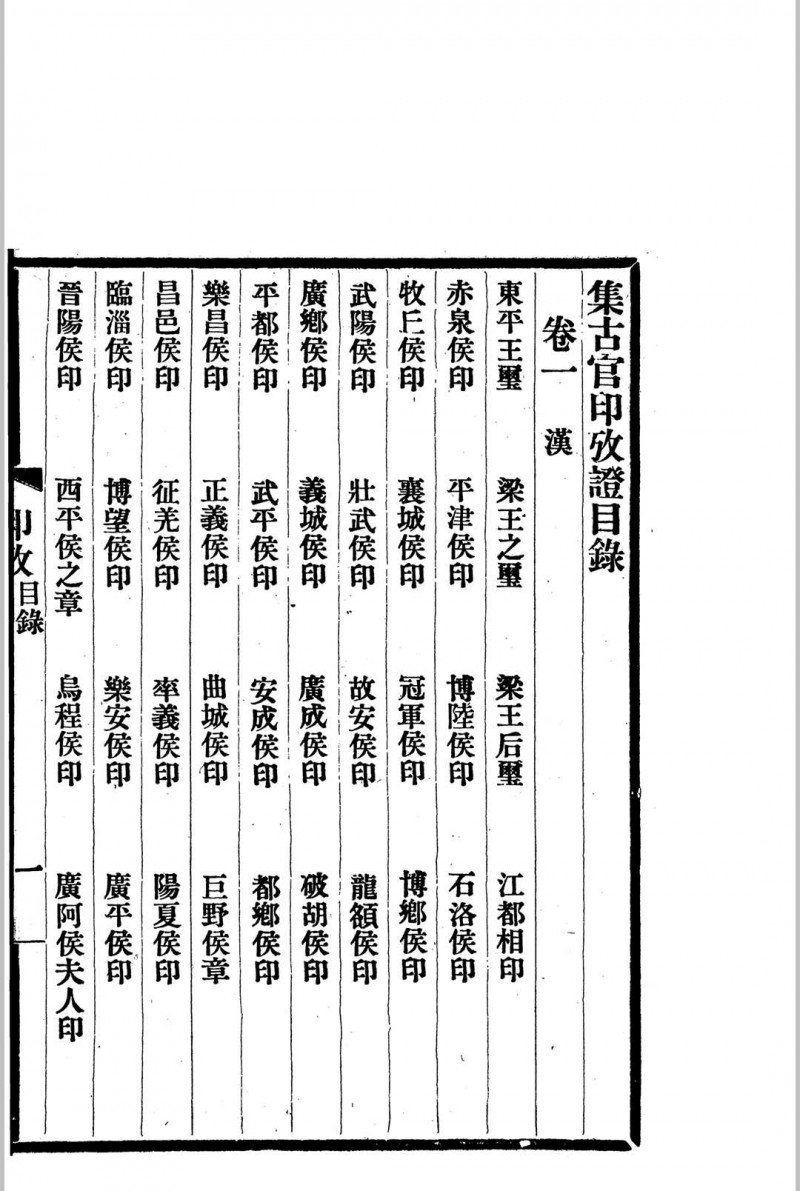 集古官印考证  [17卷] 集古虎符鱼符考  [1卷]瞿中溶撰