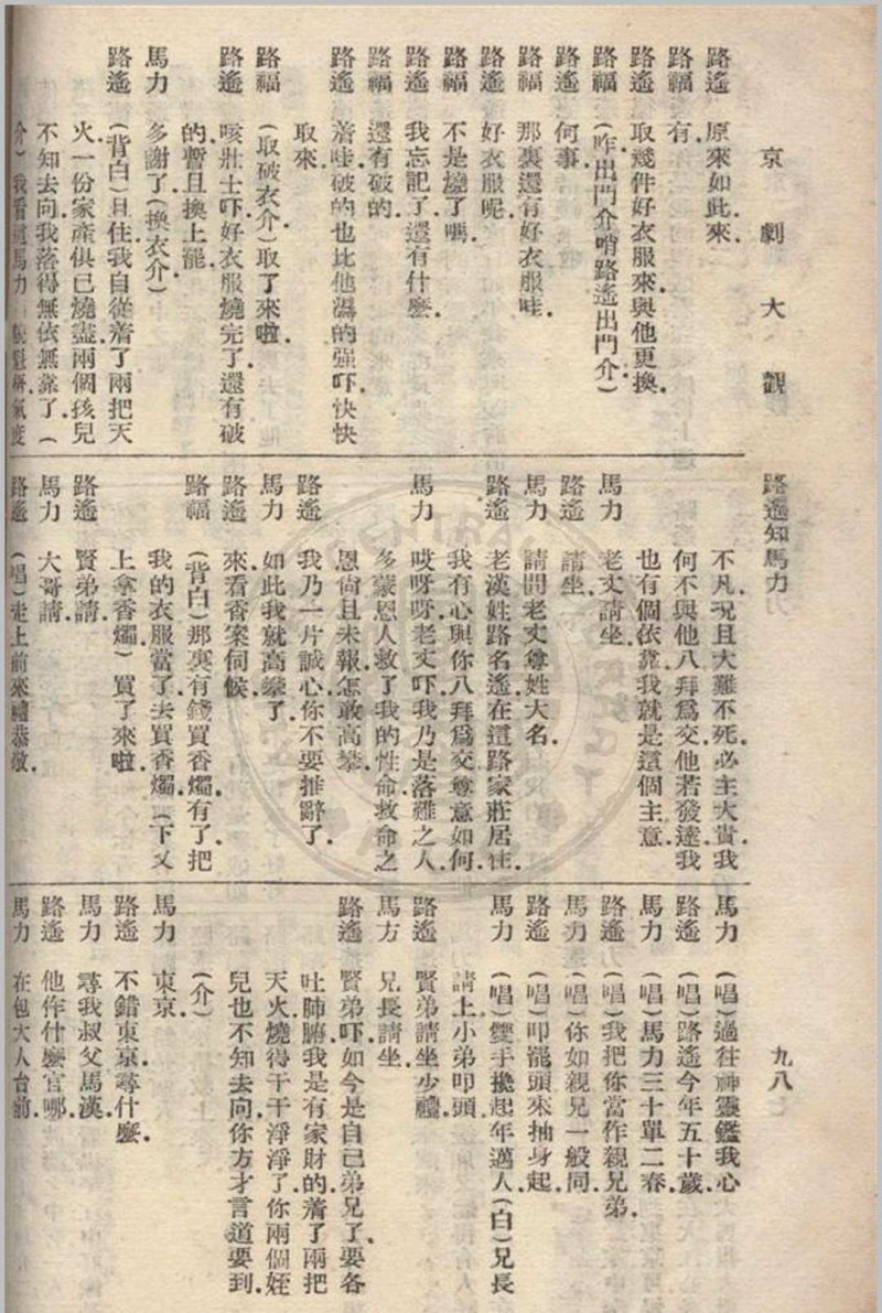 京剧大观 留香馆馆主主编 1935年 上海春明书店