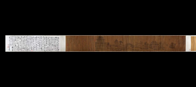 元 王振鹏 金明池龙舟图卷 34x197cm