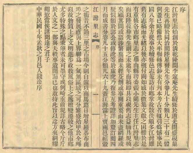 上海市虹口区《民国江湾里志》十五卷附刊一卷 钱淦纂修PDF电子版地方志下载插图1