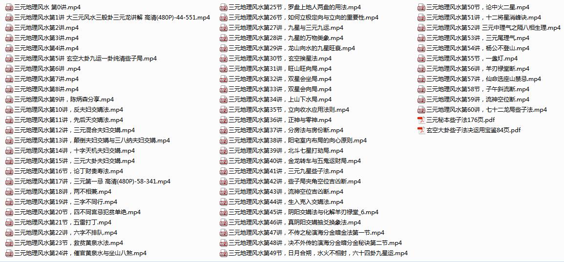 陈炳森《三元地理风水些子法、元卦三元头、中、尾理气视频61集》附送两套高清电子教材 堪舆阳宅 第1张