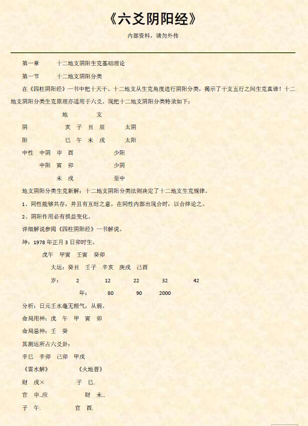 《六爻阴阳经》15页PDF电子书 堪舆阳宅 第1张