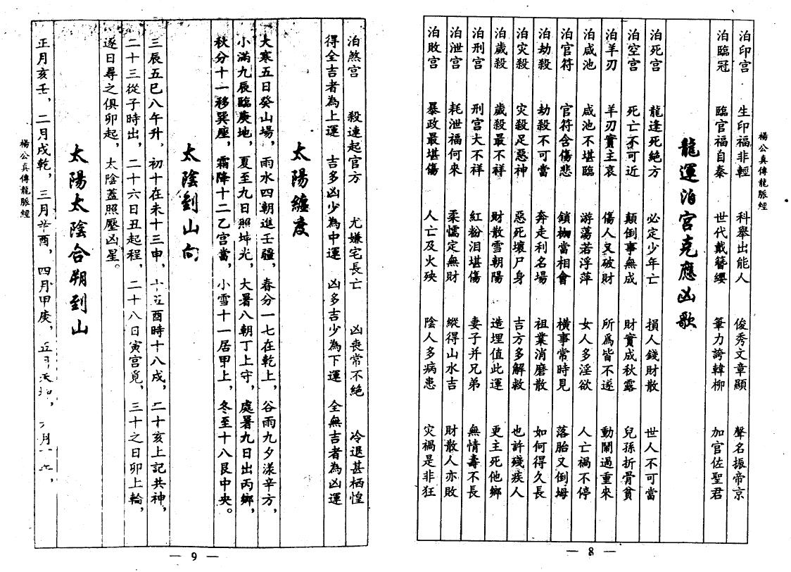 杨救贫《杨公真传龙脉经》15页 双面 堪舆阳宅 第5张