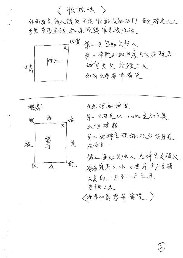 《三十种风水化解秘法》手抄版 堪舆阳宅 第3张