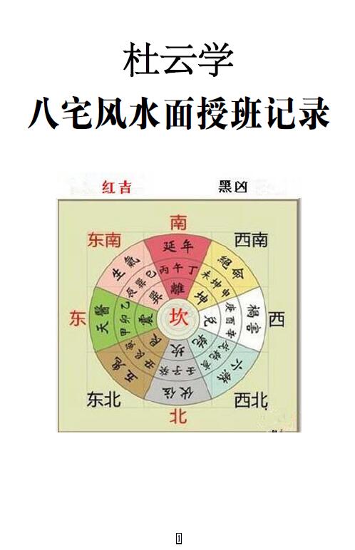 杜云学《八宅风水面授班记录》94页 堪舆阳宅 第1张