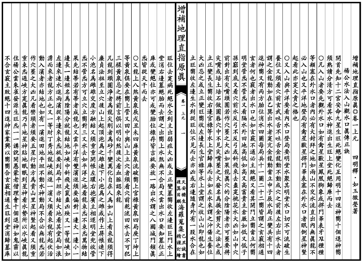 风水堪舆古籍《增补地理直指原真》206页双面 国学古籍 第4张