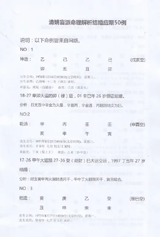 杨清娟-盲派八字命理《盲派解析结婚应期50例及群里命例》44页 八字命理 第2张