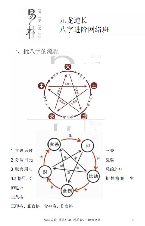 《九龙道长网络班笔记》第1-47课 八字命理 第5张